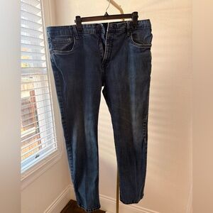 Urban Star Men’s Straight Leg Jeans 42x32 Blue Denim Stretch